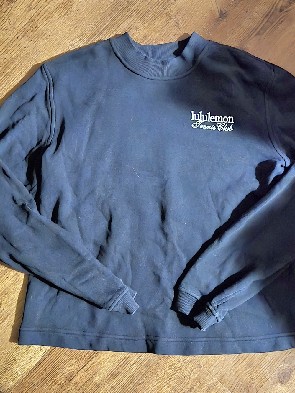 lululemon athletica Black Crewneck Sweatshirt with White Logo